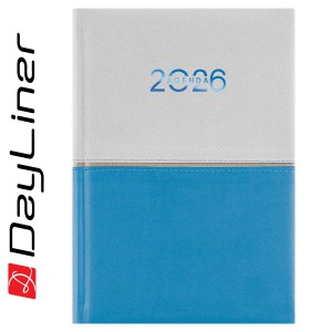 Napi agenda A5 2026 CONTRAST fehér-sötétkék