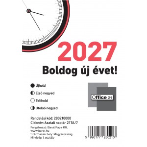 Asztali napt&aacute;r 21TA7 OFFICE 21  2027  &aacute;ltal&aacute;nos