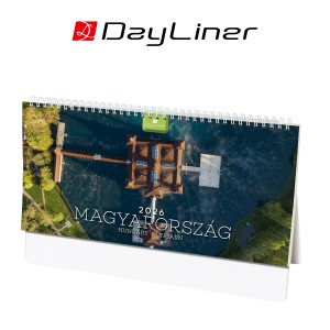 Képes asztali naptár normál 32X15 2026  MAGYARORSZÁG álló papírtáblás