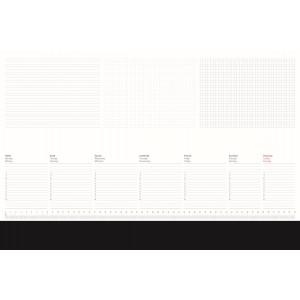 Könyöklő jegyzet KRENN 38X57 CLASSIC PVC bianco fekete