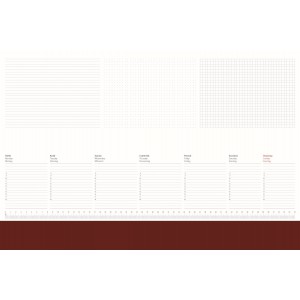 Könyöklő jegyzet KRENN 38X57 CLASSIC PVC bianco bordó