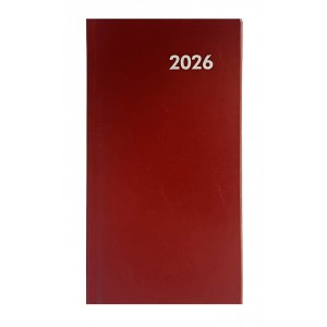 Zsebnaptár fekvő  SZEKSZÁRD 2026  HARÁNT  bordó