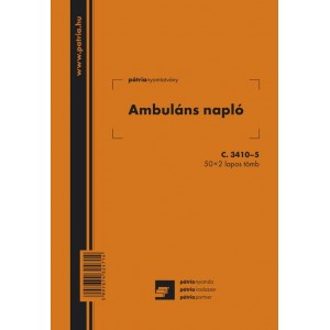 Ambuláns napló 50x2 A5 álló   C.3410-5