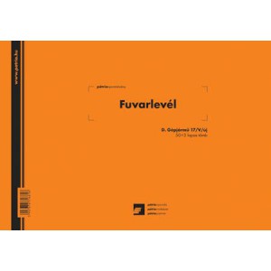 Fuvarlevél A4 50x3 fekvő PÁTRIA   D.GÉPJ.17V