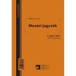 Mosási jegyzék 50x2 A5 álló  C.3410-109V