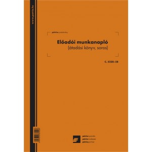 Előadói munkakönyv 20lapos A4 álló C.5230-58