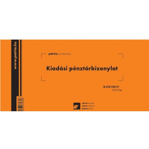 Kiadási pénztárbizonylat PÁTRIA 25x2   B.318-103V