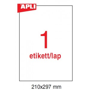 Etikett címke áttetsző   APLI  210X297mm  20lapos LCA1225