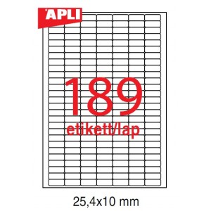 Etikett címke APLI univerzális, 25,4x10 mm LCA12927