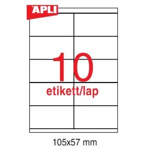 Etikett cimke APLI fehér 105X57  100 lapos LCA1278