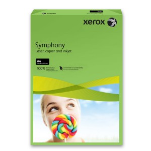 Sz.fénymásolópapír XEROX SYMPHONY A4 160g. élénk zöld     250 ív csg  3R94279