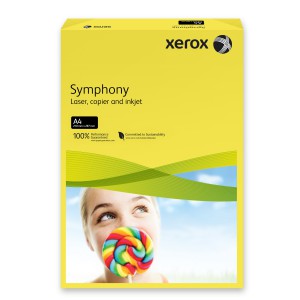 Sz.fénymásolópapír XEROX SYMPHONY A4 160g  élénk s.sár    250 ív csg  3R94275