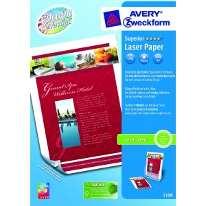 Fotópapír AVERY A/4 120g  lézer 200 lapos 1198  fényes