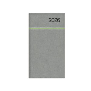 Zsebnaptár álló  TOPTIMER Y035 2026 YOUNG szürke-zöld
