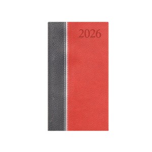 Zsebnaptár álló  TOPTIMER  G035 2026  GROOVY  antracit-ezüst-bordó