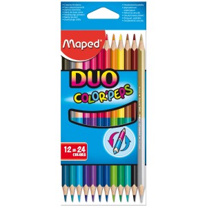 Színes ceruza készlet 12 MAPED COLOR`PEPS  DUO!!   829600