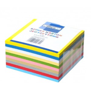 Tépőtömb OFFICE 21 9,5x9,5x4,5 225g-os kartonból színes