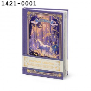 Napl&oacute; ARGUS 12,8x18,8cm Unicornis lila 128 oldalas vonalas  1421-0001,0002