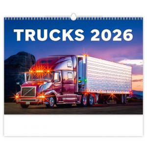 Falinaptár  45X31,5 2026  TRUCKS  kamionok  H155
