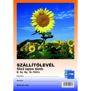 Szállítólevél 50x2  A5  NAPRAFORGÓS      B.10-70V