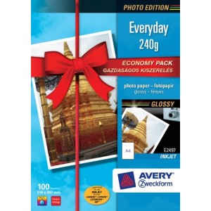 Fotópapír AVERY A/4 240g tintasug. 100 lapos E2497 fényes