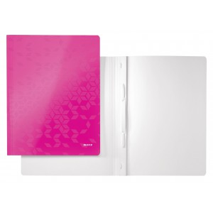 Gyorsfűző LEITZ Wow A4 karton lakkfényű rózsaszín  30010023