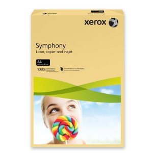 Sz.fénymásolópapír karton XEROX SYMPHONY A4 160g 250ívcsg közép vajsárga  3R92305