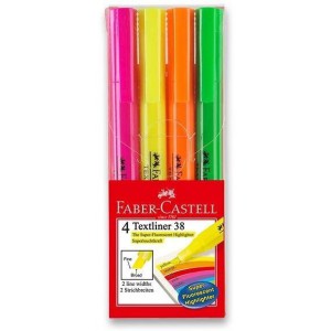 Szövegkiemelő  4klt  FABER CASTELL  vágott végű neon színek   157704