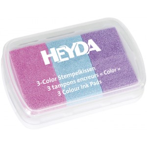 Bélyegzőpárna HEYDA 3 szín rózsaszínkéklila  204888468
