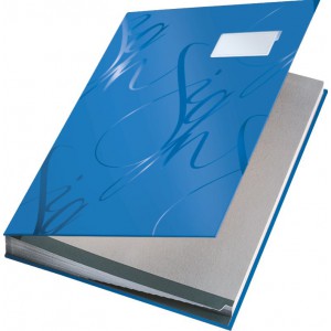 Aláírókönyv LEITZ   A4 18 részes karton kék  57450035