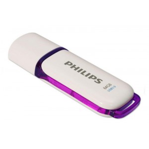 Pendrive Philips Snow 64Gb USB Flash Drive fehérlila