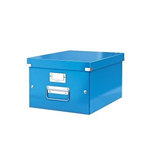 Archiváló doboz CLICKSTORE A4 281x200x369mm lakkfényű kék 60440036
