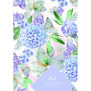 Tan&aacute;ri zsebk&ouml;nyv PROF tan&aacute;ri 202627 Hortenzia mint&aacute;s f&oacute;li&aacute;zott pap&iacute;rbor&iacute;t&oacute;+aj&aacute;nd&eacute;k toll