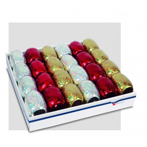 Díszkötöző szalag PRASENT Karácsonyi HOLLY  5mm20m  414-099  24dbtálca