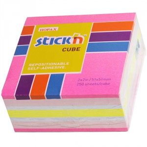 Öntapadós jegyzet STICK`N 51x51 pink szivárvány