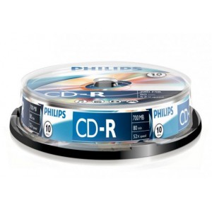 CD-R80 Philips írható    700MB  52x  10dbhenger