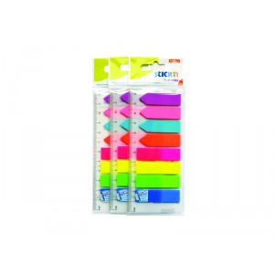 Jelölőcimke STICK`N neon színek 12x45+12x42 8x25 címke