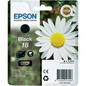 Tintapatron Epson T180140 fekete eredeti