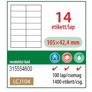 Etikett cimke OFFICE 21  105x42,4 univerzáli  LCJ 104