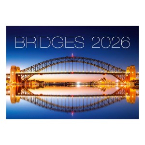 Falinaptár  45X31,5 2026  BRIDGES  hidak  H129
