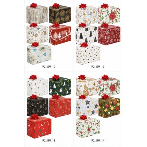 D&iacute;szcsomagol&oacute; POLMAK 70x200 60g tekercses kar&aacute;csonyi  mint&aacute;s P2GW7, P2GW8,P2GW10, P2GW12,P2GW13,P2GW14