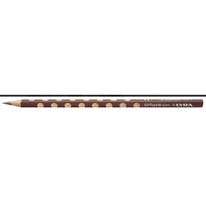 Színes ceruza Lyra Groove Slim vékony háromszögletű szóló 2820080 sötétbarna