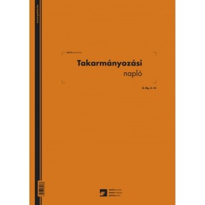 Takarmányozási napló 50x2 lapos 295x410mm D.MG 3-10