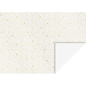 Karton HEYDA 50x70 240g  karácsonyi  fehér alapon arany csillagok 204771863