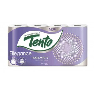 Eü.papír normál TENTO Ellegance 8 tekercs 3 rétegű 150laptek Pearl White