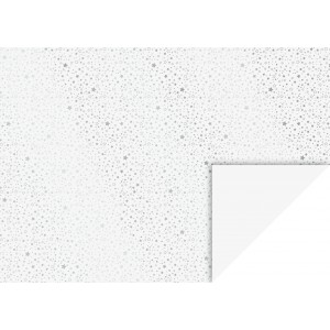 Karton HEYDA 50x70 240g  karácsonyi  fehér alapon ezüst csillagok  204771864