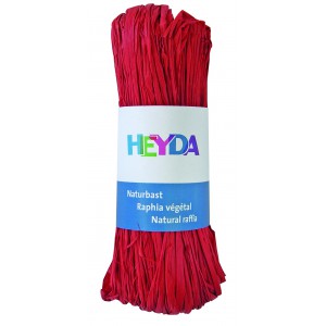 Raffia HEYDA 50g természetes anyagból, piros 204887791