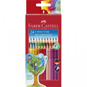 Színes ceruza 24klt FABER-CASTELL Grip gumi pöttyös  112424