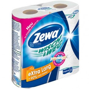 Kéztörlő tekercses ZEWA Wisch  Weg Extra Lang Design 2 tekercs 2 réteg 72laptek