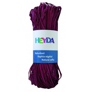 Raffia HEYDA 50g természetes anyagból, bordó  204887792